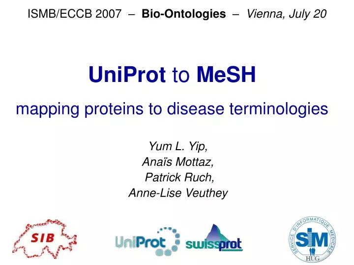 uniprot to mesh mapping proteins to disease terminologies