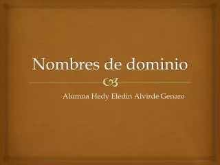 nombres de dominio
