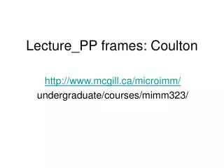 Lecture_PP frames: Coulton