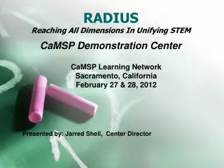 RADIUS Reaching All Dimensions In Unifying STEM