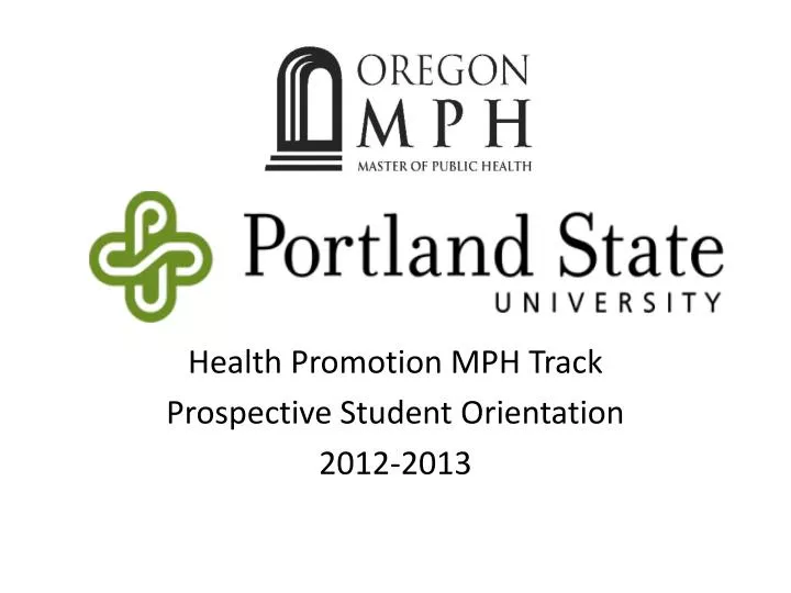 health promotion mph track prospective student orientation 2012 2013