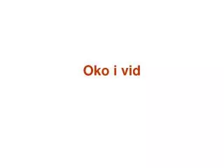 oko i vid
