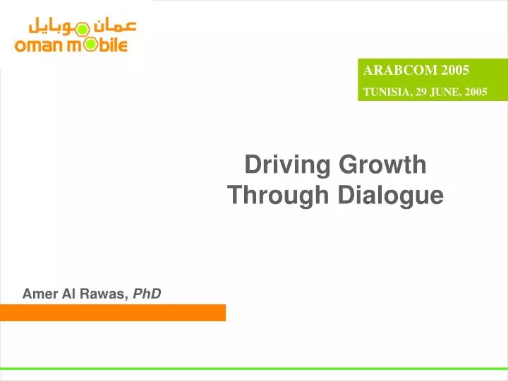 driving growth through dialogue