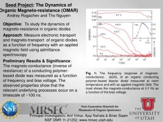 Objective : To study the dynamics of magneto-resistance in organic diodes
