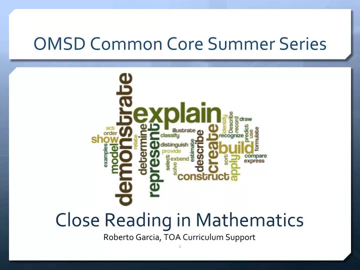 omsd common core summer series