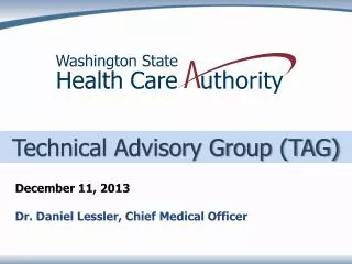 Technical Advisory Group (TAG)