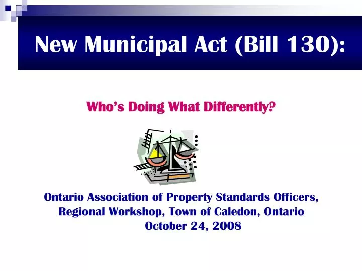 new municipal act bill 130