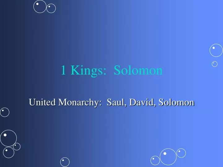 1 kings solomon