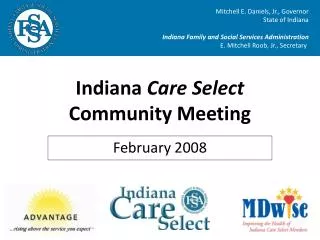 Indiana Care Select Community Meeting