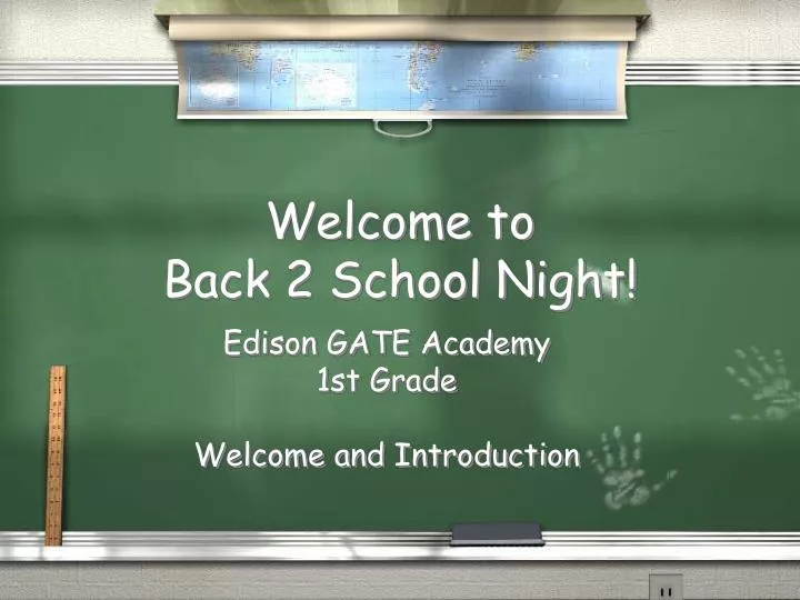 welcome to back 2 school night