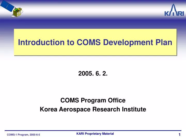 introduction to coms development plan