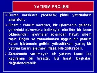 yatirim projes