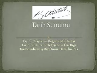 tarih sunumu