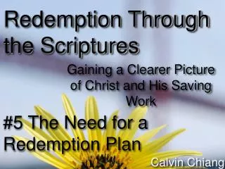 #5 The Need for a Redemption Plan
