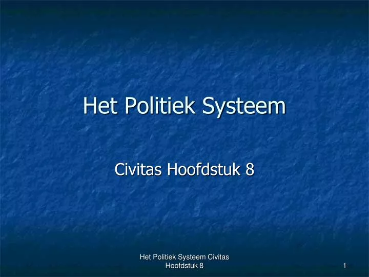 het politiek systeem