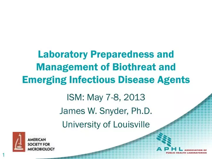 laboratory preparedness and management of biothreat and emerging infectious disease agents