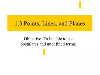 1.3 Points, Lines, and Planes