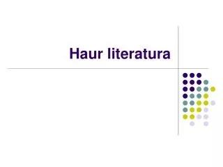 haur literatura