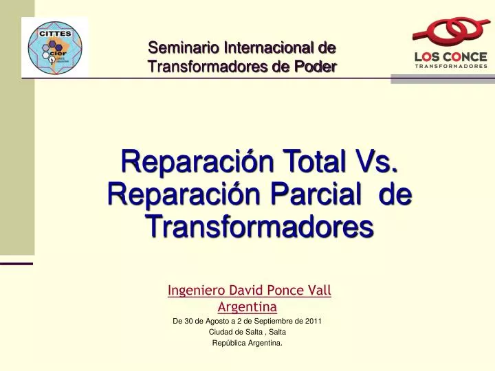 seminario internacional de transformadores de poder
