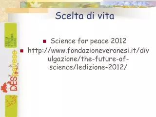 scelta di vita