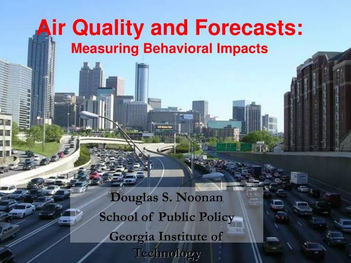 air quality and forecasts measuring behavioral impacts