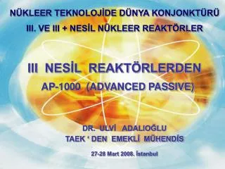 iii nes l reakt rlerden