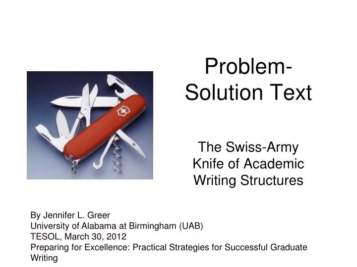 problem solution text