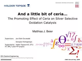 And a little bit of ceria... The Promoting Effect of Ceria on Silver Selective Oxidation Catalysis