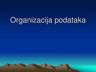 organizacija podataka