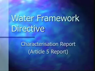 Water Framework Directive