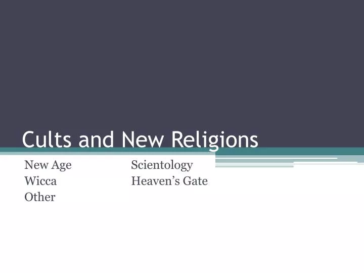 cults and new religions