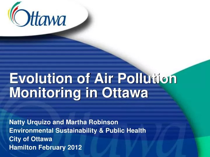 evolution of air pollution monitoring in ottawa