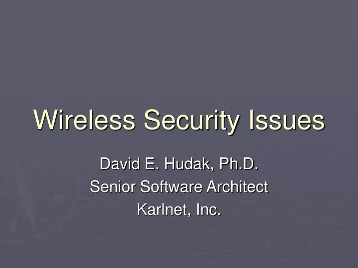 wireless security issues