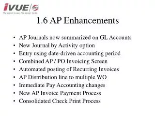 1.6 AP Enhancements