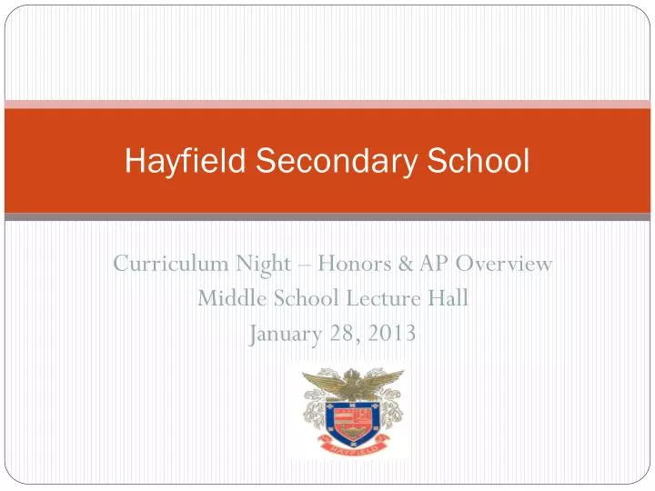hayfield secondary school