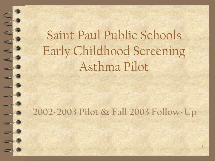 saint paul public schools early childhood screening asthma pilot