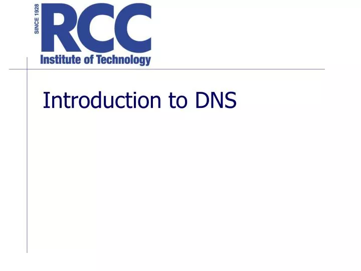 introduction to dns