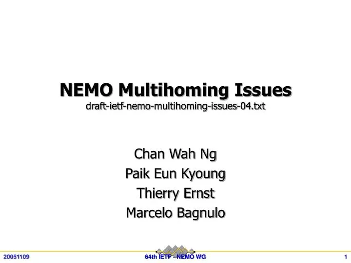 nemo multihoming issues draft ietf nemo multihoming issues 04 txt