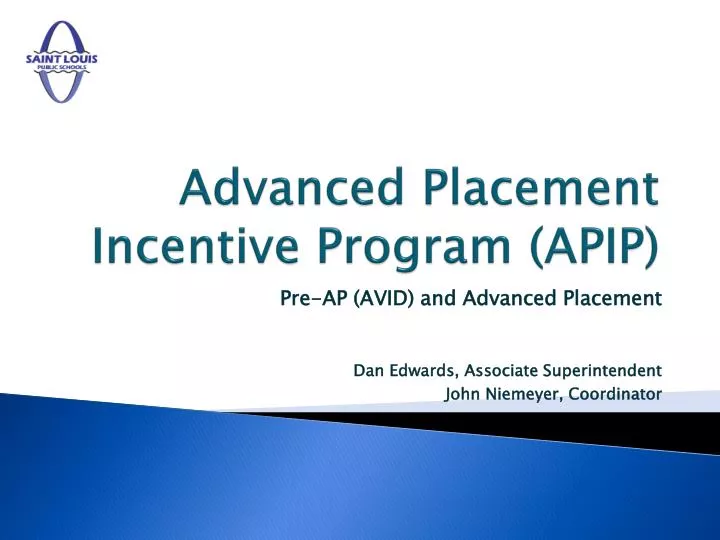 advanced placement incentive program apip