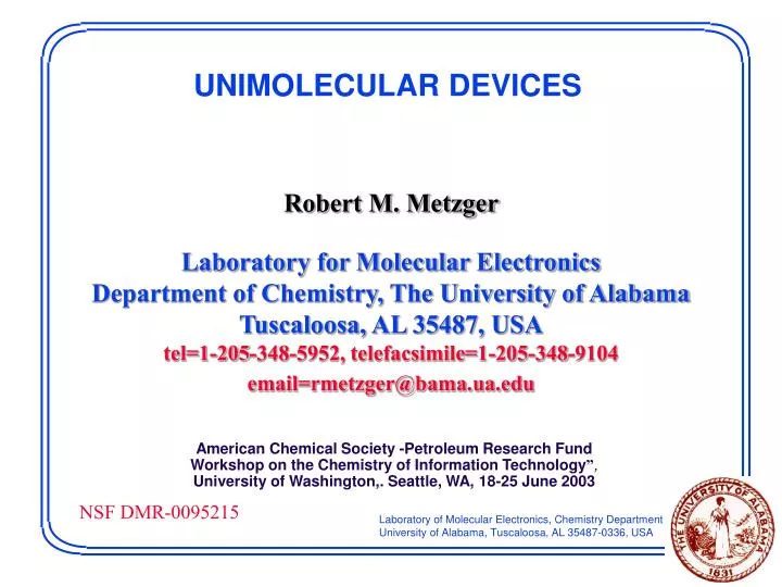unimolecular devices