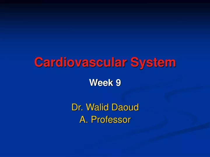 cardiovascular system