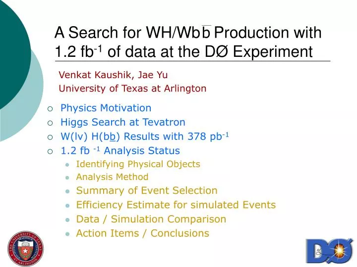 a search for wh wb production with 1 2 fb 1 of data at the d experiment