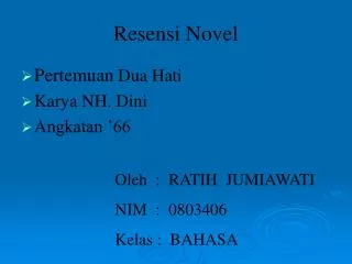 resensi novel