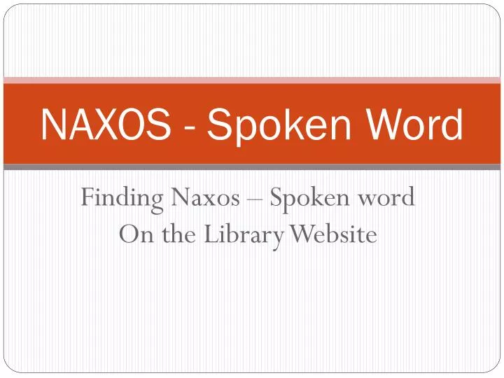 naxos spoken word