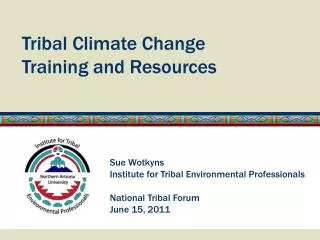 Tribal Climate Change Training and Resources