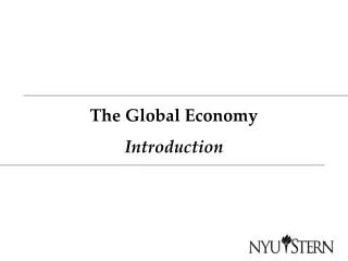 The Global Economy Introduction