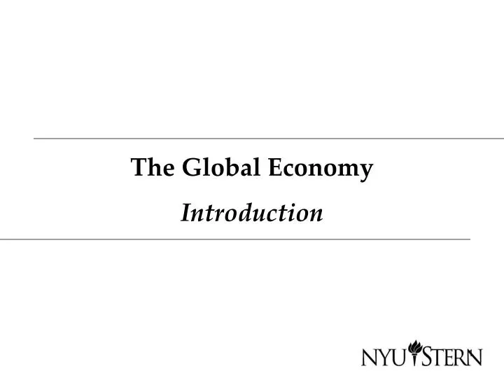 the global economy introduction