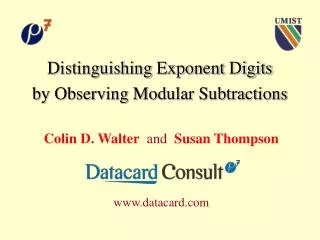 Distinguishing Exponent Digits by Observing Modular Subtractions