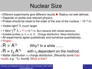 Nuclear Size