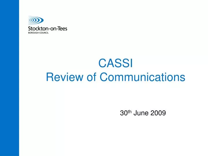 cassi review of communications